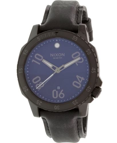 Nixon 99999 Herrklocka A508001-00 Svart/Läder Ø44 mm - Nixon