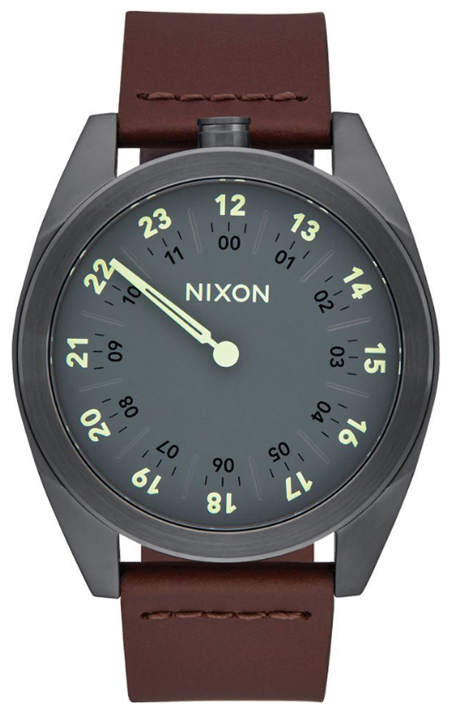 Nixon Herrklocka A9261388-00 Grå/Läder Ø43 mm - Nixon
