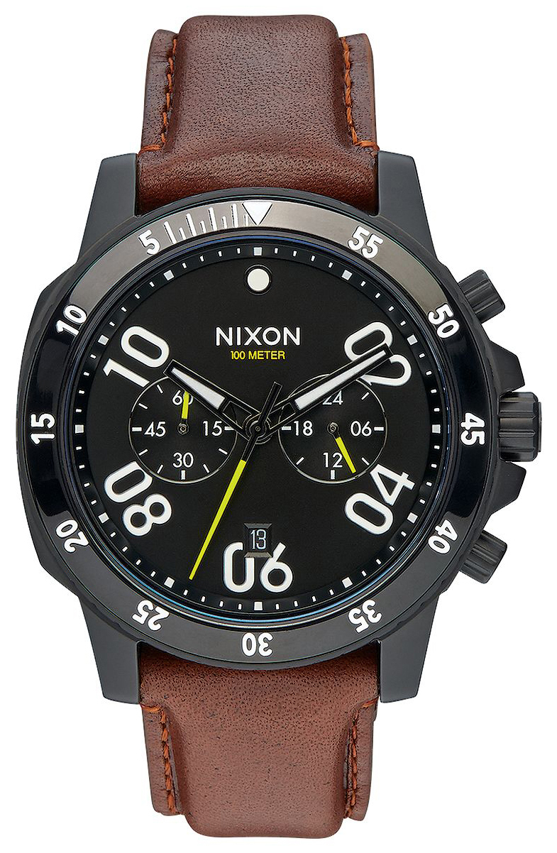 Nixon 99999 Herrklocka A940712-00 Svart/Läder Ø44 mm - Nixon