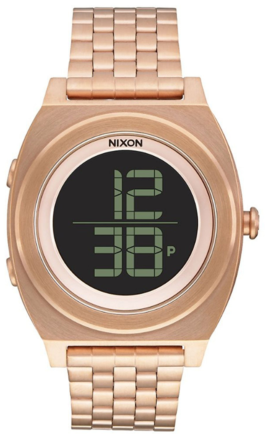 Nixon The Time Teller Herrklocka A948897-00 LCD/Roséguldstonat stål Ø40