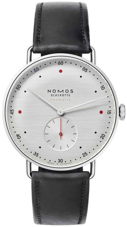 Nomos Glashütte Herrklocka N-1114 Metro Silverfärgad/Läder Ø38.5 - Nomos Glashütte