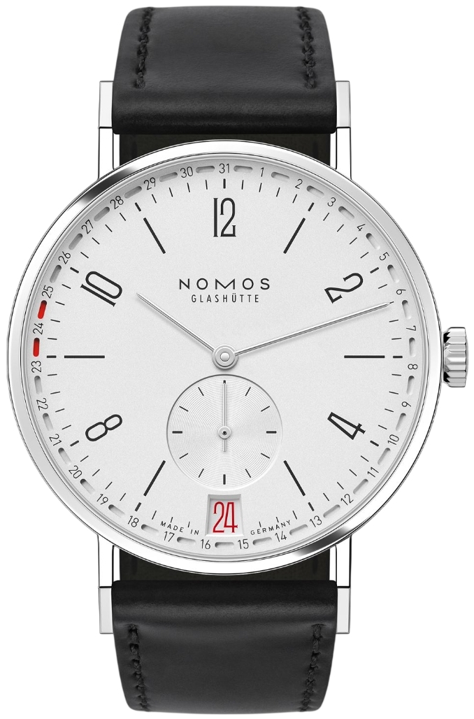 Nomos Glashütte Herrklocka N-135.SB Tangente Silverfärgad/Läder - Nomos Glashütte
