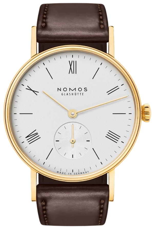 Nomos Glashütte Damklocka N-210 Ludwig Gold Silverfärgad/Läder - Nomos Glashütte