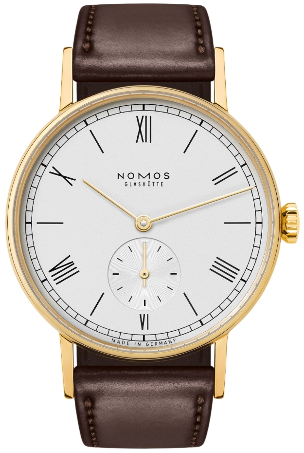 Nomos Glashütte Herrklocka N-212 Ludwig Gold Silverfärgad/Läder - Nomos Glashütte