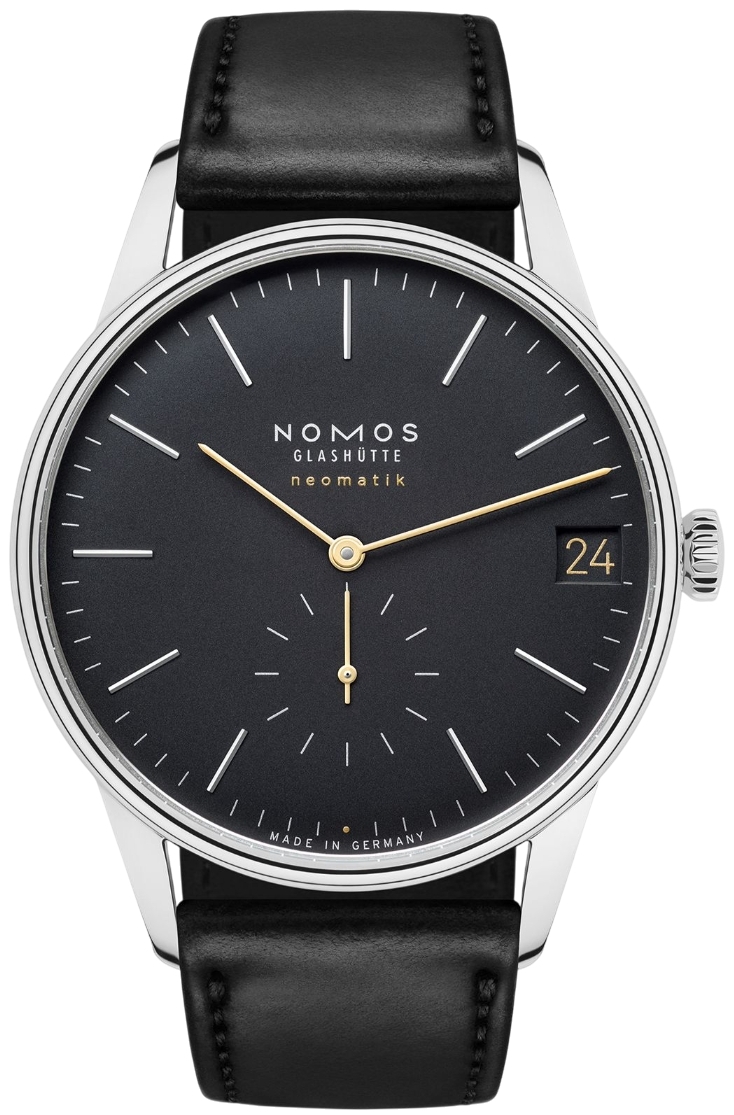 Nomos Glashütte Herrklocka N-366 Orion Neomatik Svart/Läder Ø38.5 - Nomos Glashütte