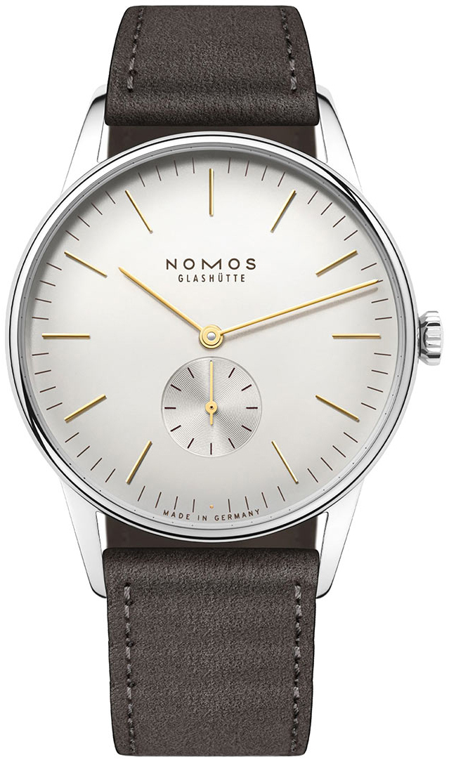 Nomos Glashütte N-378 Orion Silverfärgad/Läder Ø38 mm - Nomos Glashütte