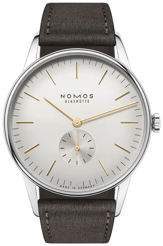 Nomos Glashütte Herrklocka N-379 Orion Silverfärgad/Läder Ø38 mm - Nomos Glashütte