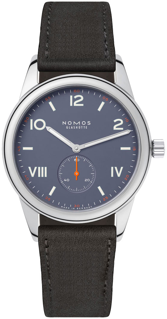 Nomos Glashütte N-730 Club Blå/Läder Ø38.5 mm - Nomos Glashütte