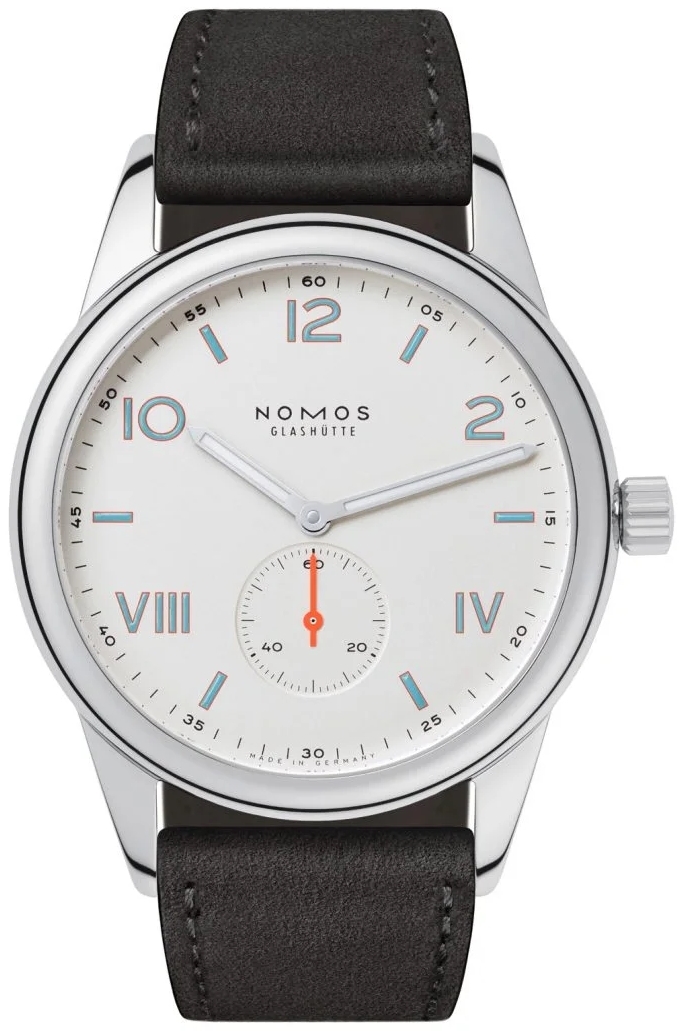 Nomos Glashütte Herrklocka N-737 Club Campus Vit/Läder Ø38.5 mm - Nomos Glashütte