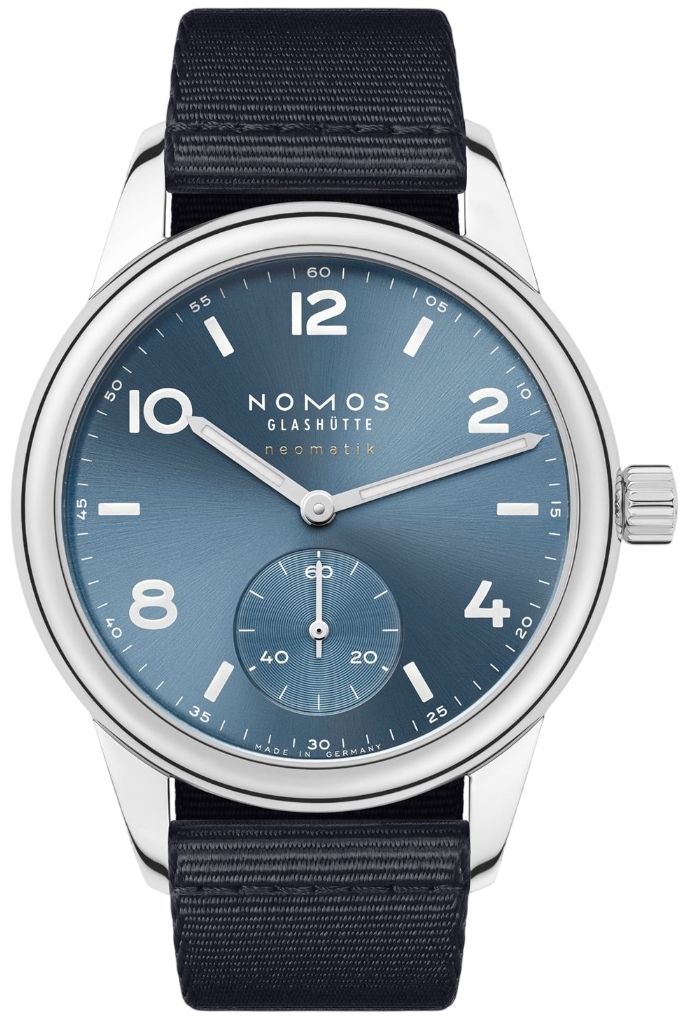 Nomos Glash&uuml;tte Herrklocka N-747-textile Club Sport neomatik