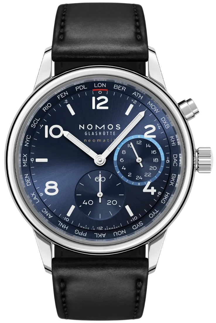 Nomos Glash&uuml;tte Herrklocka N-790-leather-black Club Sport Neomatik