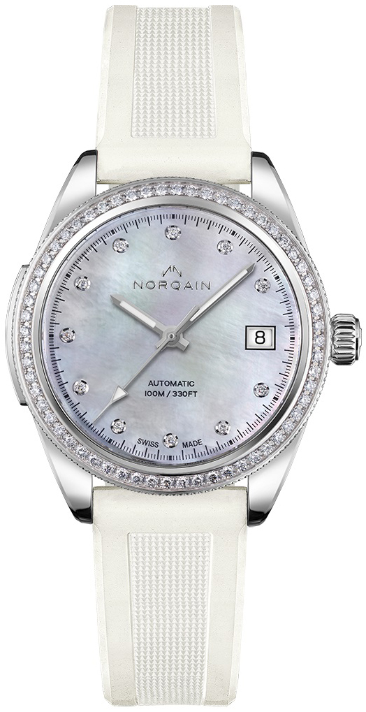 Norqain Damklocka N1800D81A/M18D/18WRE.16S Adventure Vit/Gummi Ø37 mm - Norqain