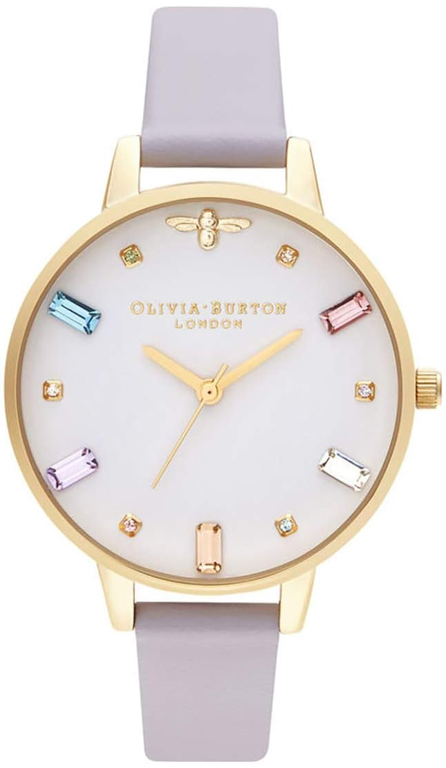 Olivia Burton Damklocka OB16RB11 London Vit/Läder Ø34 mm - Olivia Burton