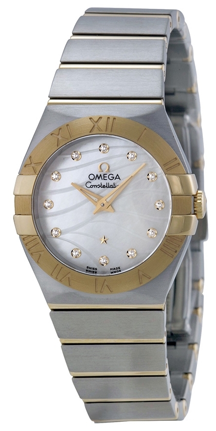 Omega Constellation Quartz 27mm Damklocka 123.20.27.60.55.005 Vit/Stål