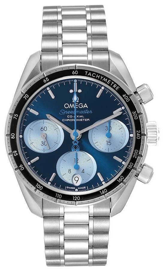 Omega 324.30.38.50.03.002 Speedmaster Chronograph 38Mm Blå/Stål - Omega