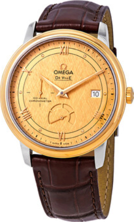 Omega Herrklocka 424.23.40.21.08.001 De Ville Prestige Guld/Läder - Omega
