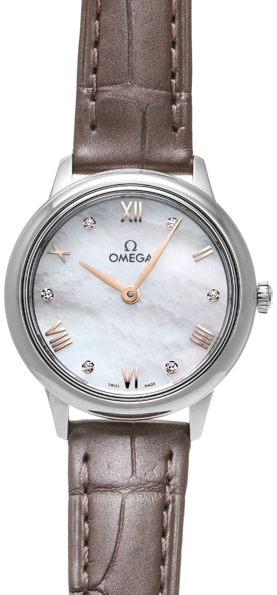 Omega Damklocka 434.13.28.60.55.001 De Ville Prestige Vit/Läder - Omega