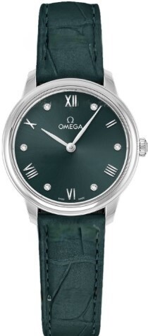 Omega Damklocka 434.13.28.60.60.001 De Ville Prestige Grön/Läder - Omega