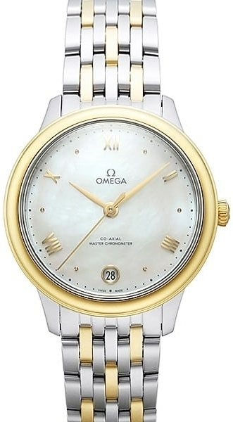 Omega Damklocka 434.20.34.20.05.002 De Ville Prestige Vit/18 karat - Omega