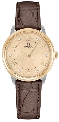 Omega Damklocka 434.23.30.60.58.001 De Ville Prestige Guld/Läder - Omega