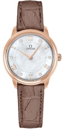 Omega Damklocka 434.53.30.60.55.001 De Ville Prestige Vit/Läder Ø30 - Omega