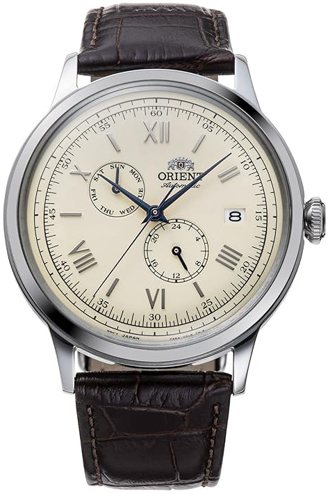 Orient Herrklocka RA-AK0702Y30B Bambino Beige/Läder Ø40.5 mm - Orient