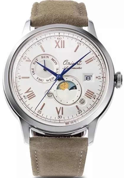 Orient Herrklocka RA-AK0808S30B Bambino Sun & Moon 75th