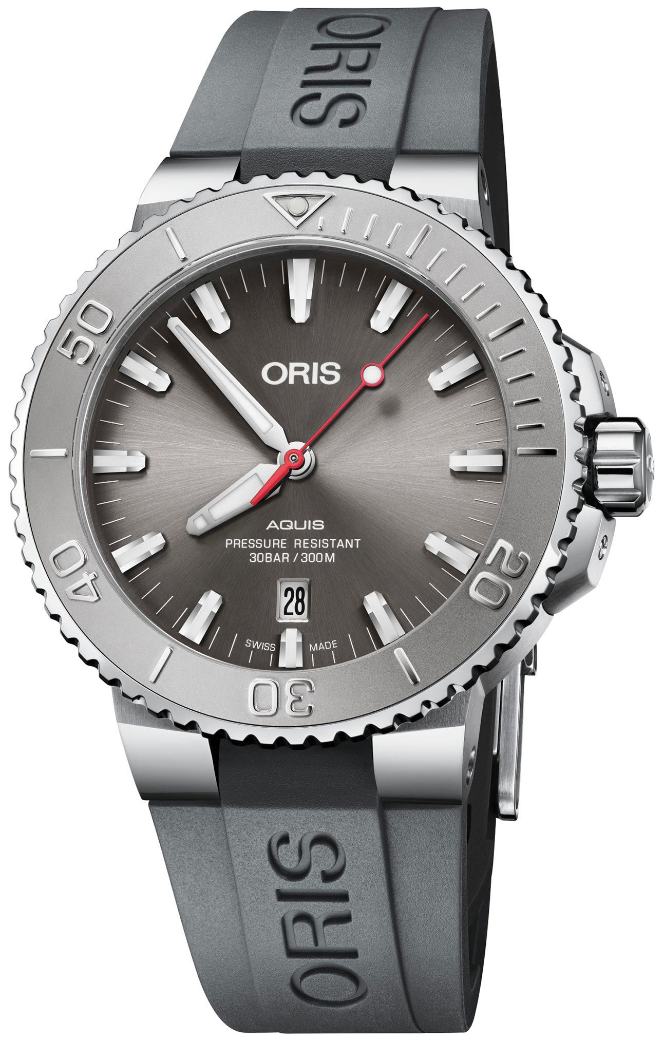 Oris Herrklocka 01 733 7730 4153-07 4 24 63EB Diving Grå/Gummi - Oris