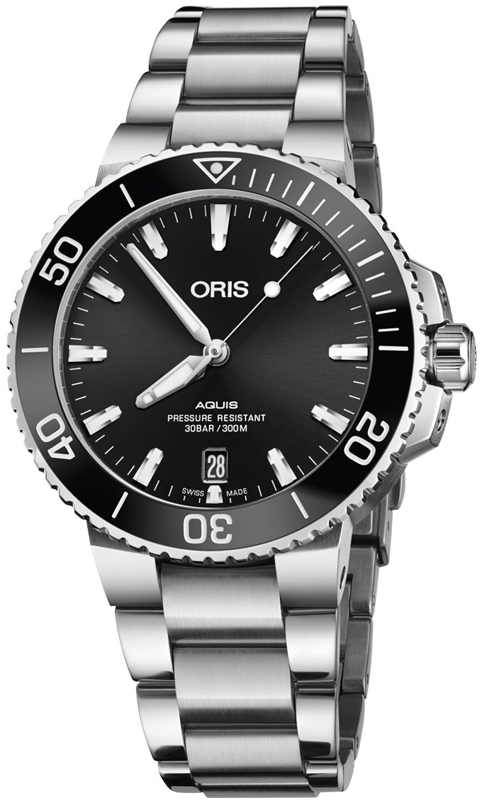Oris Herrklocka 01 733 7732 4134-07 8 21 05PEB Aquis Svart/Stål - Oris