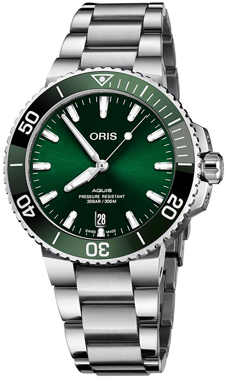 Oris Herrklocka 01 733 7732 4157-07 8 21 05PEB Diving Grön/Stål - Oris