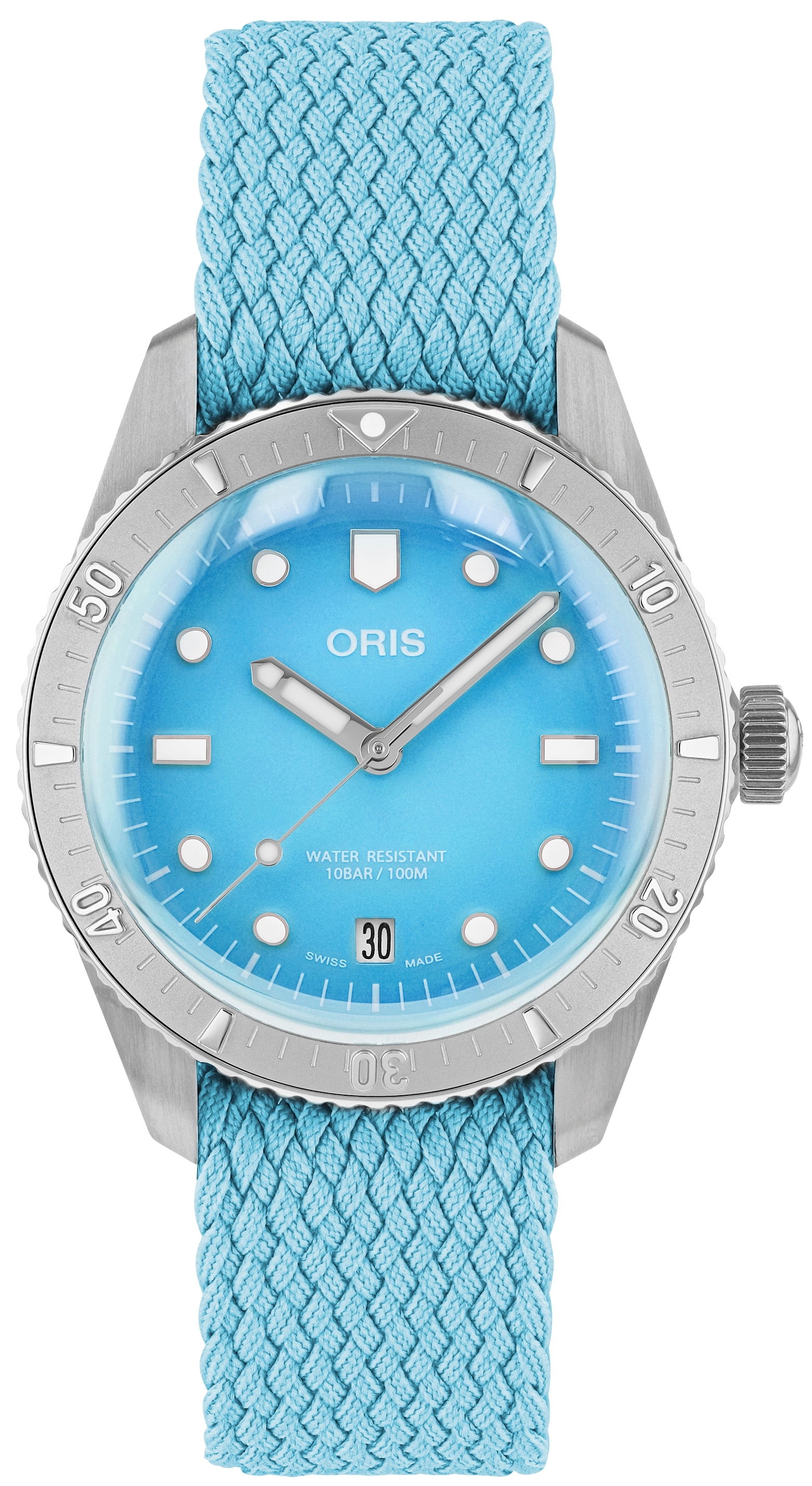 Oris Damklocka 01 733 7771 4055-07 3 19 02S Divers Blå/Textil Ø38 mm - Oris