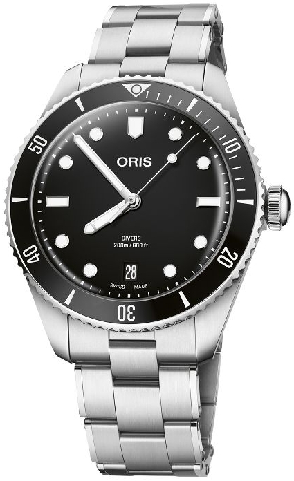 Oris 01 733 7795 4054-Set Divers Svart/Stål Ø39 mm - Oris