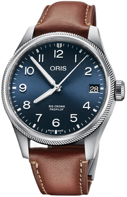 Oris Herrklocka 01 751 7761 4065-07 6 20 07LC Aviation Blå/Läder - Oris