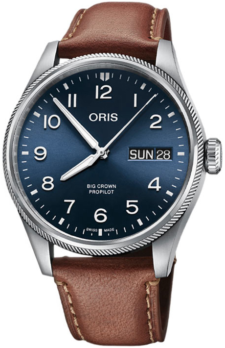 Oris Herrklocka 01 752 7760 4065-07 5 22 07LC Aviation Blå/Läder - Oris