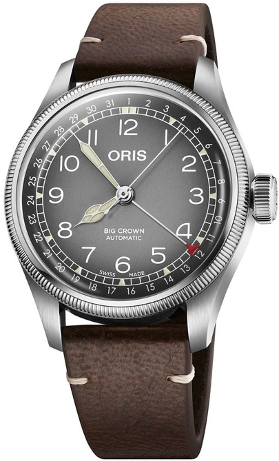 Oris 01 754 7779 4063-Set Big Crown Grå/Läder Ø38 mm - Oris