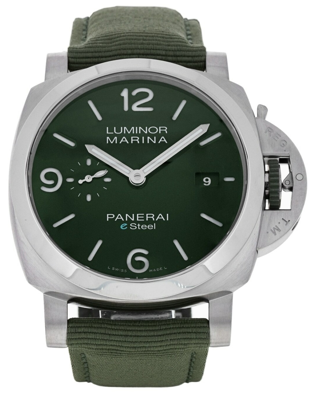 Panerai Herrklocka PAM01356 Luminor Grön/Textil Ø44 mm - Panerai
