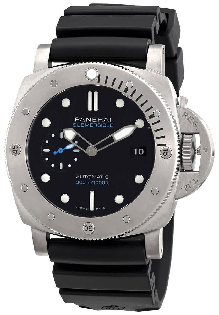 Panerai Herrklocka PAM02305 Submersible Svart/Gummi Ø47 mm - Panerai