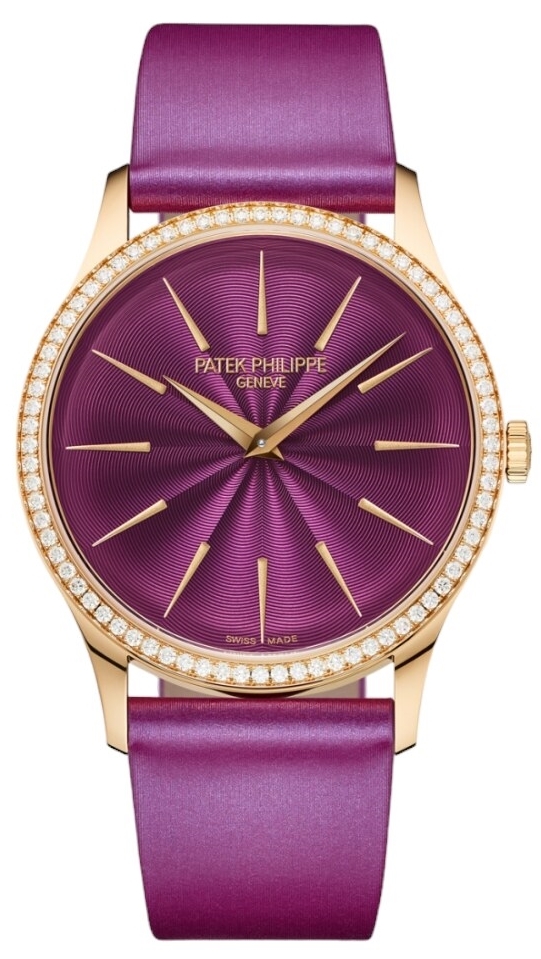 Patek Philippe Damklocka 4997/200R-001 Calatrava Lila/Läder Ø35 mm - Patek Philippe