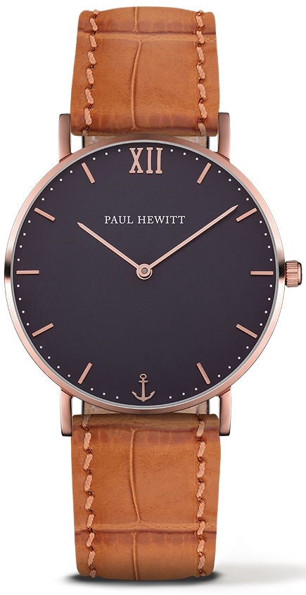 Paul Hewitt Damklocka PH-6455172L Sailor Line Svart/Läder Ø36 mm - Paul Hewitt