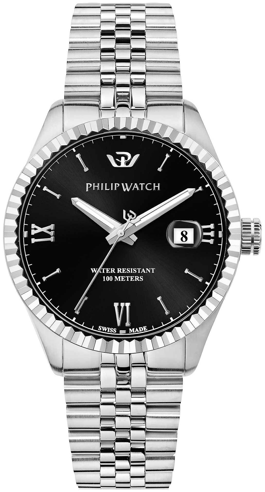 Philip Watch Herrklocka R8253597076 Caribe Svart/Stål Ø41 mm