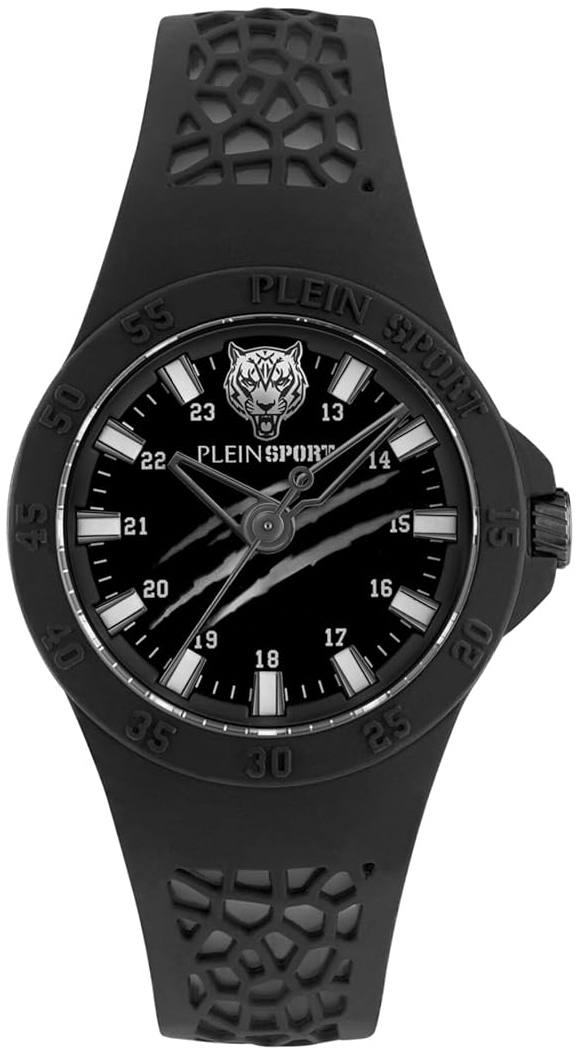 Philipp Plein PSBBA0423 Thunderstorm Svart/Gummi Ø40 mm