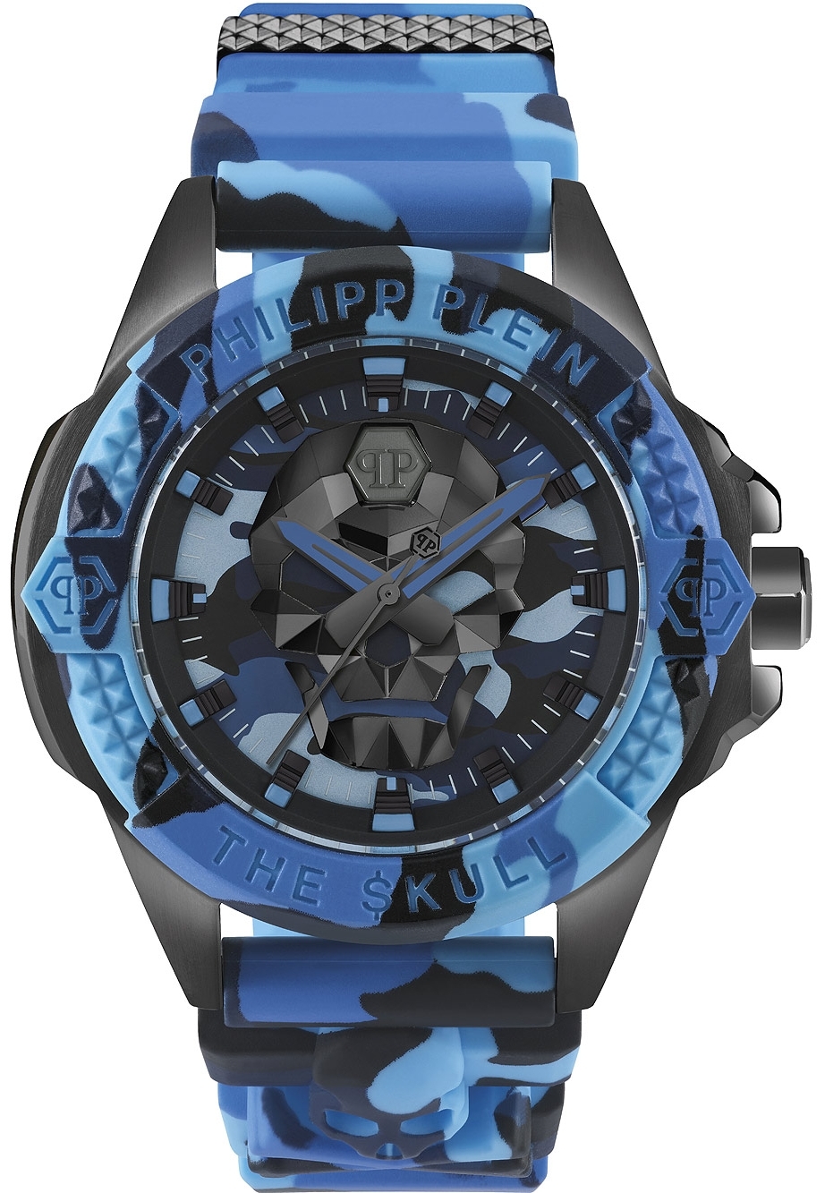 Philipp Plein Herrklocka PWAAA1021 The Skull Grön/Gummi Ø44 mm - Philipp Plein