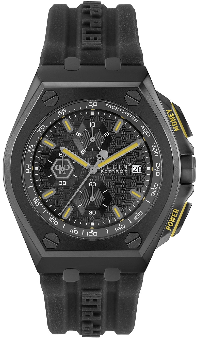 Philipp Plein Herrklocka PWGAA0221 Plein Extreme Svart/Gummi Ø44 mm - Philipp Plein