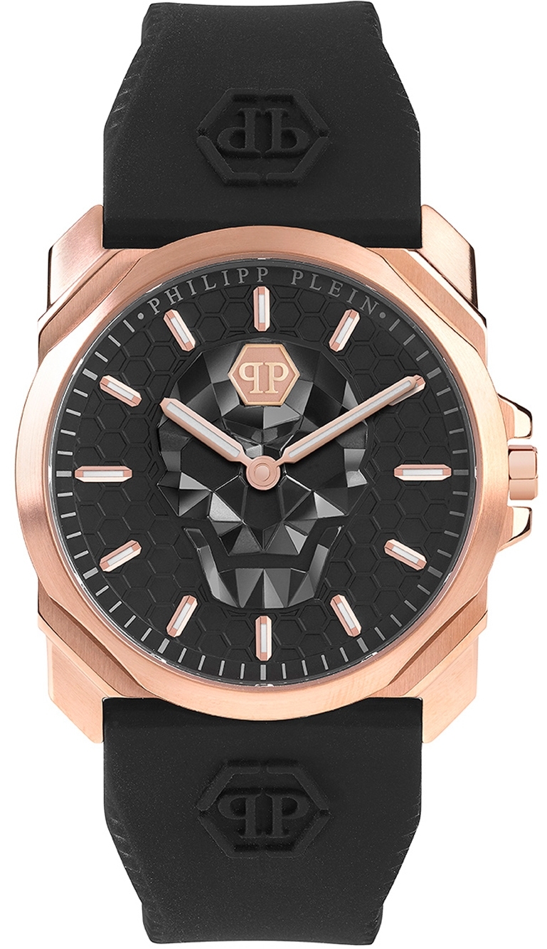 Philipp Plein Herrklocka PWLAA0222 The Skull Svart/Gummi Ø40 mm - Philipp Plein