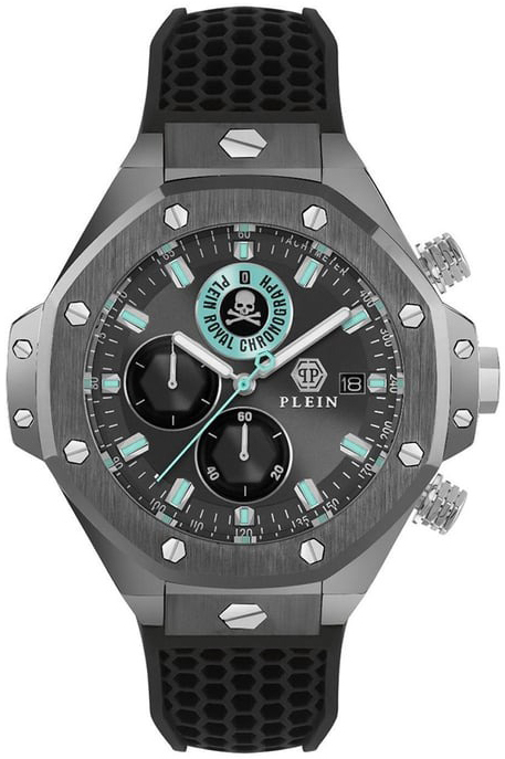 Philipp Plein Herrklocka PWLFA0125 Newness Grå/Gummi Ø45 mm