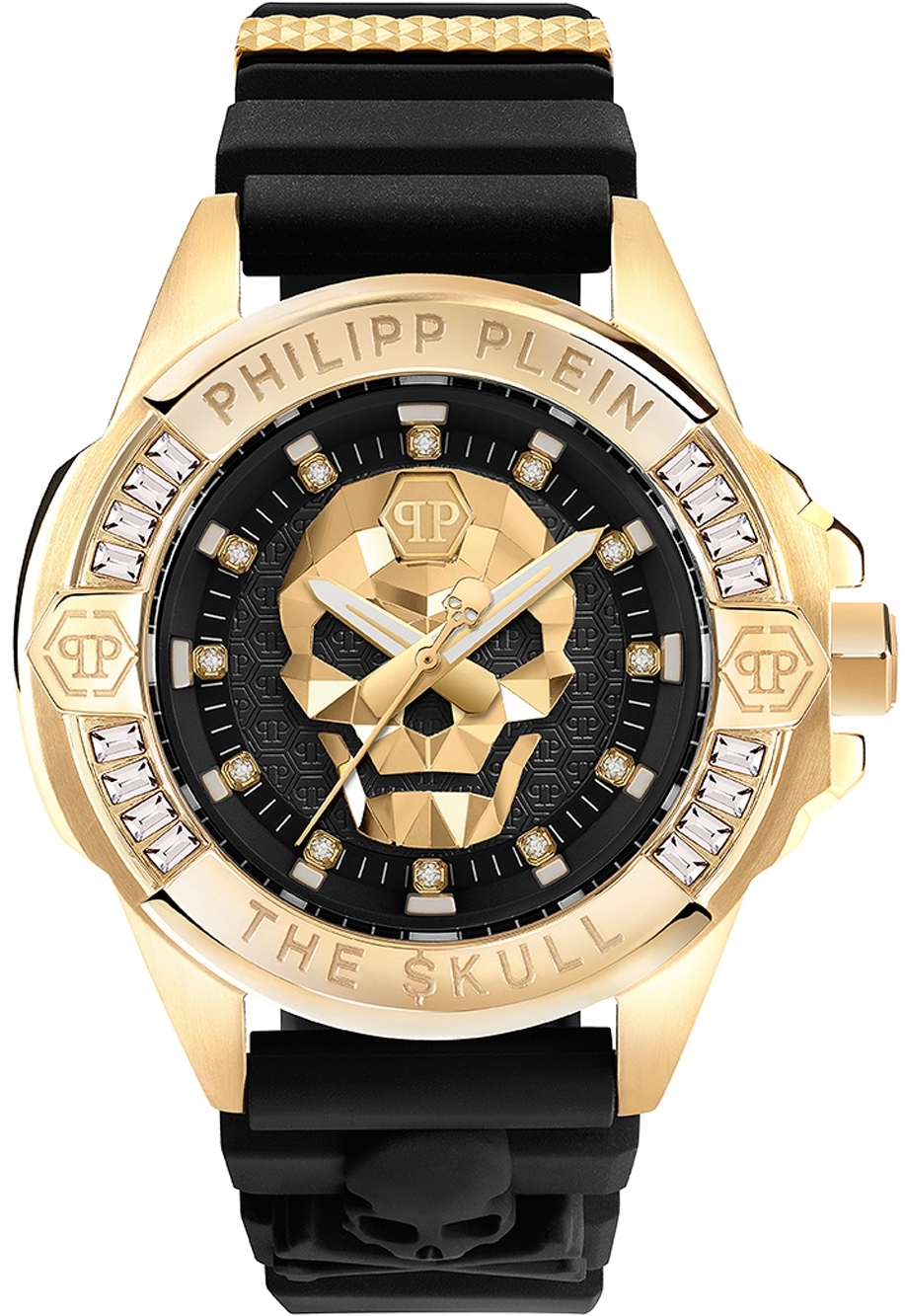 Philipp Plein PWNAA0122 The Skull Svart/Gummi Ø41 mm - Philipp Plein