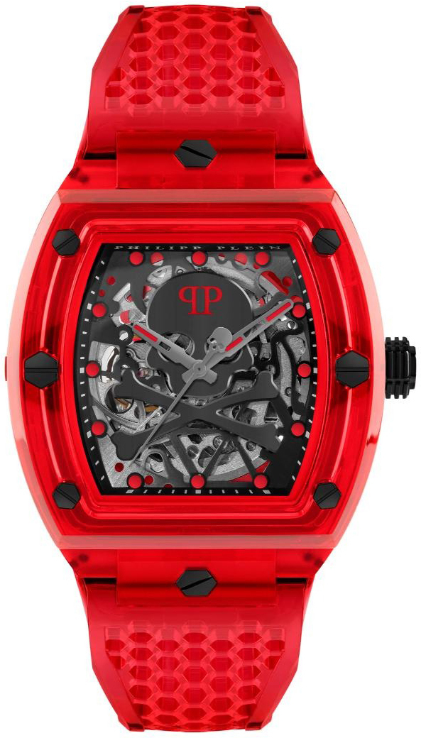 Philipp Plein Herrklocka PWPTA0224 The Skeleton Grå/Gummi - Philipp Plein