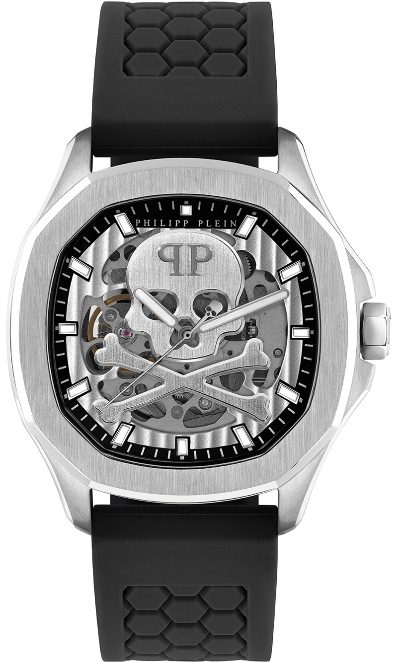 Philipp Plein Herrklocka PWRAA0123 High-Conic Silverfärgad/Gummi - Philipp Plein