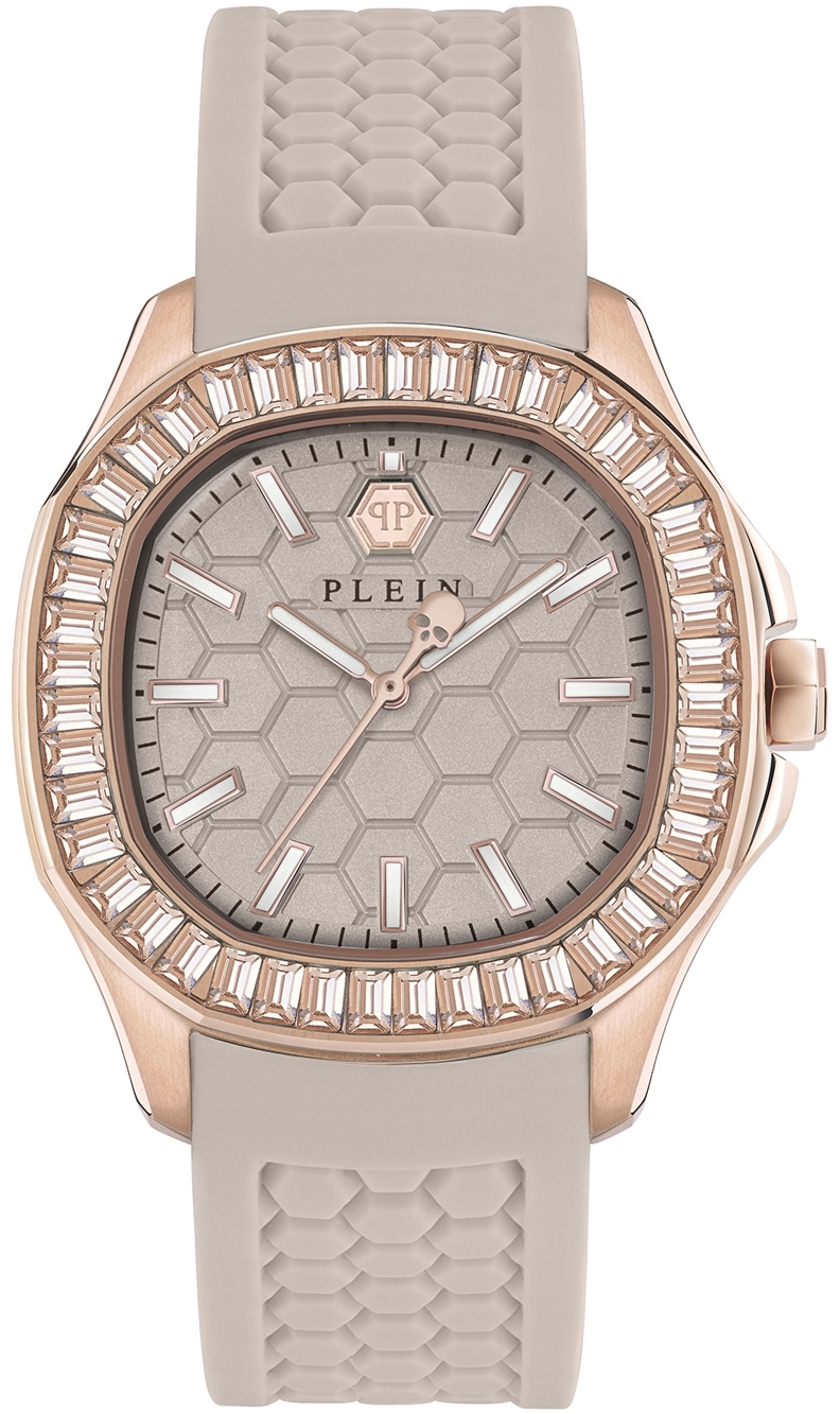 Philipp Plein Damklocka PWTAA0423 Spectre Antikvit/Gummi Ø38 mm - Philipp Plein