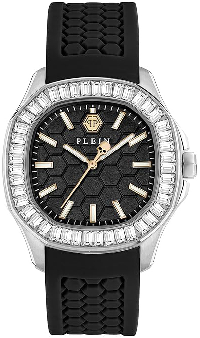 Philipp Plein Damklocka PWTAA0824 Spectre Svart/Gummi &Oslash;37 mm